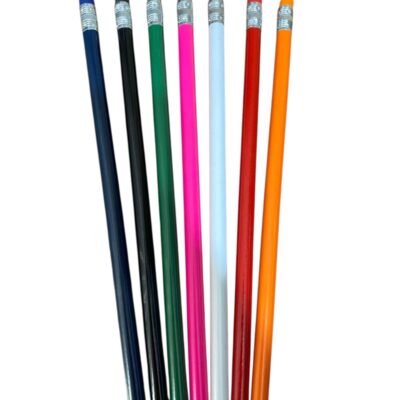 Lápis com Borracha Colorida grau de dureza HB Ø07 x 190 mm – Ref. 51736